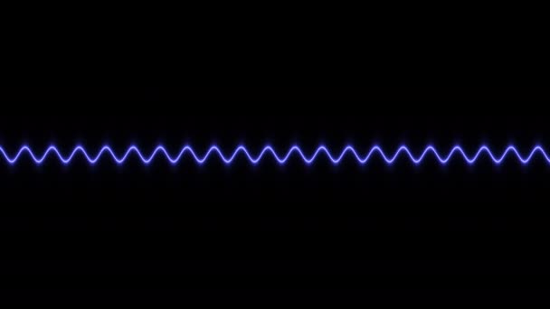 リード付き液晶画面グリッド上を移動する波形ファインラインサインパターン — ストック動画