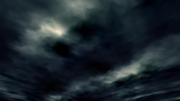 Nube Cubierta Cielo nocturno Oscuridad Nubes pulsantes — Vídeos de Stock