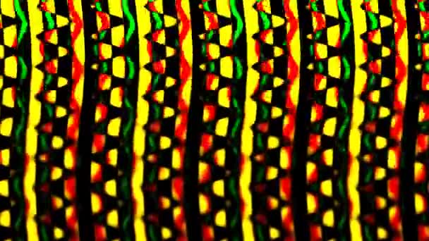 Fire Flame Abstract Nigerian Pattern Moving Down Frame — Stock video