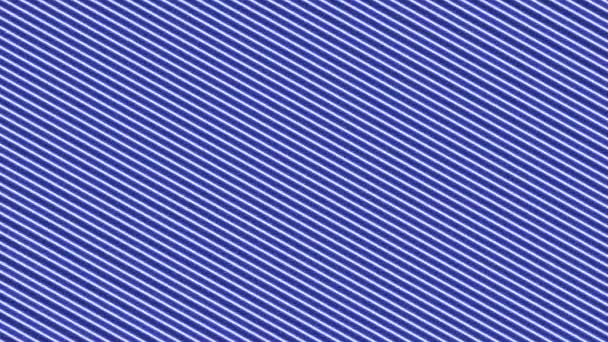 Rotación de líneas paralelas diagonales Neón Azul Rosa — Vídeo de stock