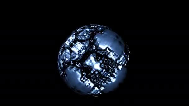 Verzerrte Metalloberfläche Kaputt Grau Goo Nano Nanomaterial Ball — Stockvideo
