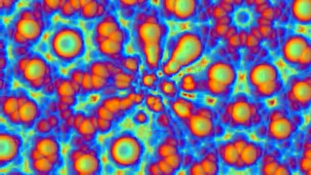 Mapa ciepła Bubbles Moving Hot Heat Balls Kalejdeskop na podczerwień — Wideo stockowe