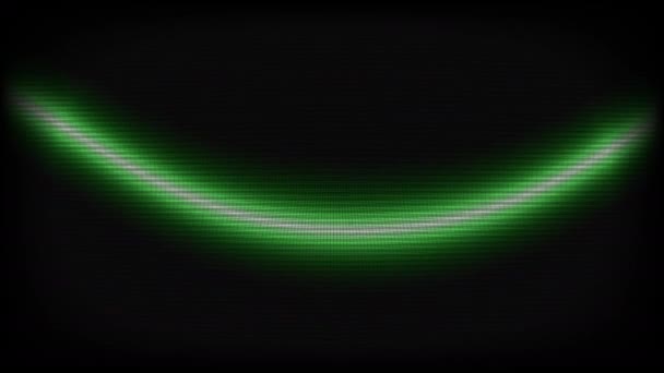 Flytta sinusvåg vågform Smidiga frekvenser som flyter över skärmen Filter Crt — Stockvideo