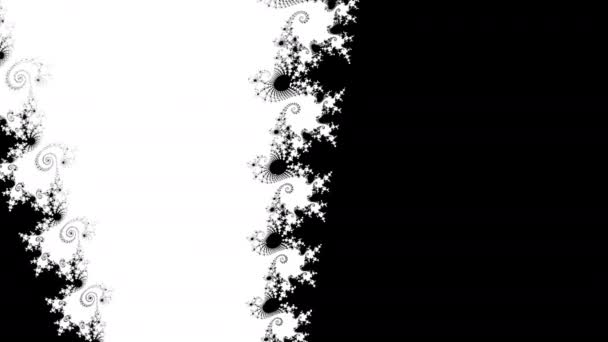 Zoom en el borde de la máscara de patrón repetitivo fractal — Vídeo de stock