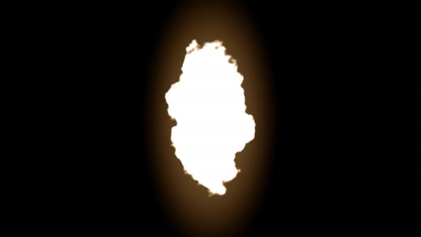 Burning Hole Teleport Portal Máscara de janela ardente — Vídeo de Stock