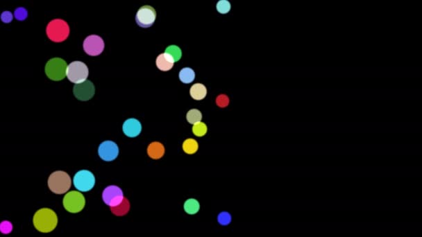 Bulles Bokeh douces passant des lumières mobiles — Video