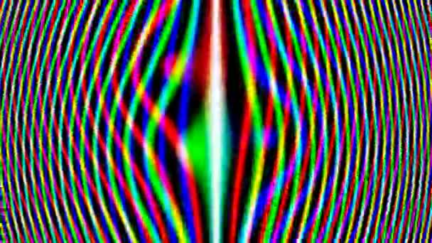 Ленты крутящихся световых лучей вращаются вокруг центрального луча — стоковое видео