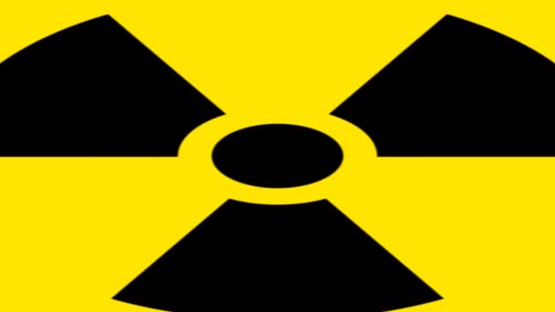 Radiation Warning Radioactive Stretching Logo — Stock Video