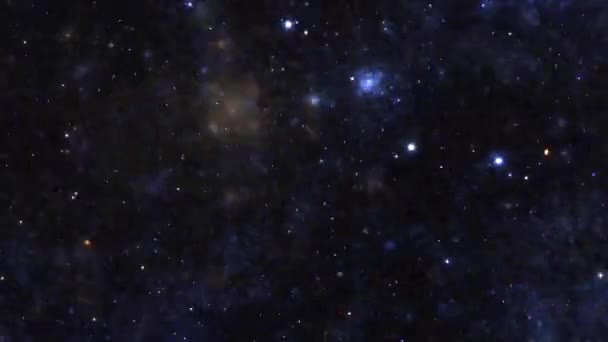 Volare nello spazio profondo Stelle Galattica Fantasia — Video Stock