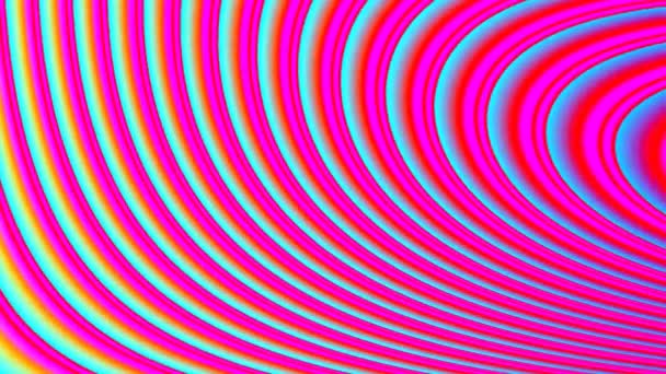 隅から出てくるピンク色の曲線の波 — ストック動画