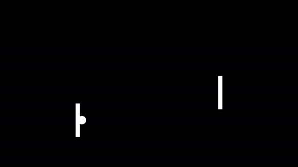 ピンポンバウンスレトロゲームマスク基本的なピンポンゲームクラシック — ストック動画