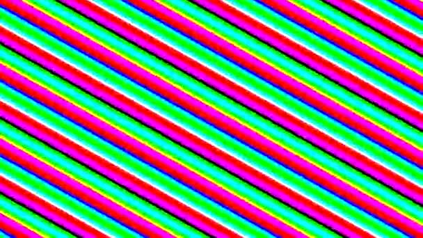 Diagonální pruhy překryté přesouvající se barevné přídatné látky jasné tóny — Stock video