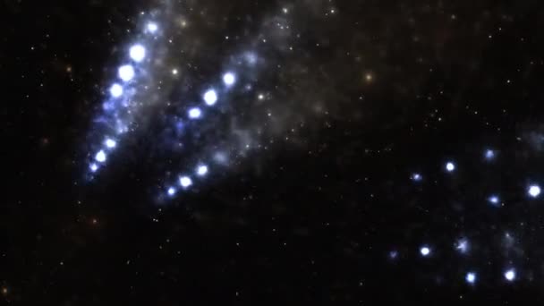 Stellaire Cluster Low Dof Zachte Sterren — Stockvideo