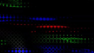 Enerji Dalgaları ile Çemberlerin Izgarası Rgb Garip Geçmişi Dolduruyor