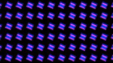 Pembe Mavi Kareler Satırları Izgara Yuvarlanan Ters Yönler