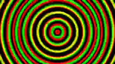 Titreşimli Neon Işık Halkaları Zıplıyor