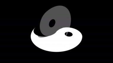 Çarpık iç içe geçmiş Yin Yang 3d Döndürme