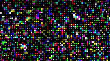 Renkli Kareler Bir Izgara Taşıma Dalgalanmasında Parlak