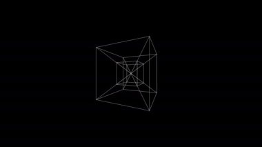 Dönen Çökme 3d Küp Çökme Teseraktı