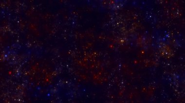 Düşen Kırmızı ve Mavi Yıldızlar Yıldız Astronomi Fantezisi