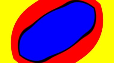 Parlak Kırmızı Sarı Mavi Düşen Göz Şablonu