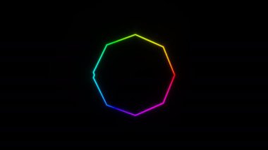 Çokgen Gökkuşağı Çizgisi Artan Kenarlıkların Sayısı Çokgen