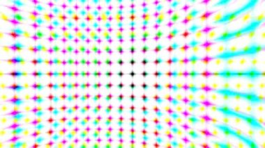 Yüzen Paneller Izgara Çoklu Neon Renkleri Cyberpunk Arkaplanı