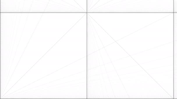Array de líneas de cuadrícula de múltiples ángulos de proyección — Vídeo de stock