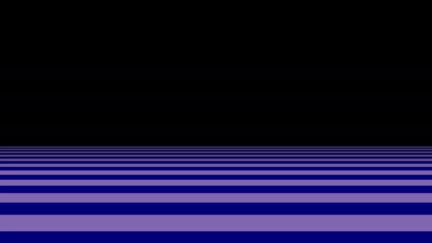 Vista para 8-Bit cor retro mudando plano andar horizonte infinito — Vídeo de Stock