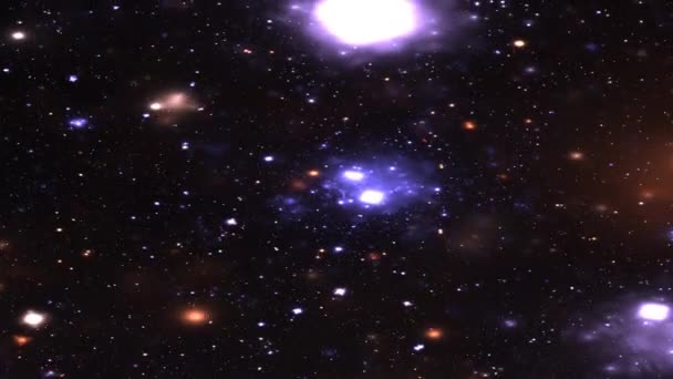 Interstellär Space View Rörlig Viewer Tidigare galaxer Kosmiska — Stockvideo