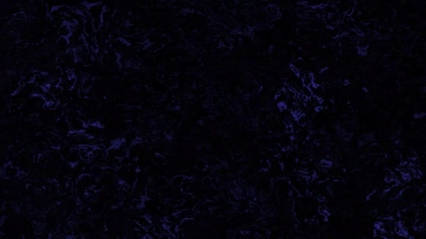 Dunkel Alien Blue Flüssige Oberfläche, die fließt — Stockvideo