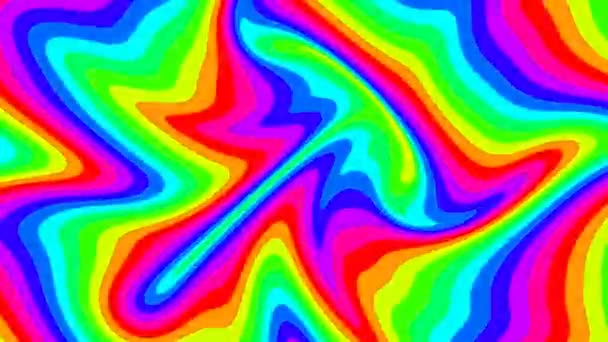 Gökkuşağı Renklerinin Bükülmüş Parlak Spektrumu Karıştırması — Stok video