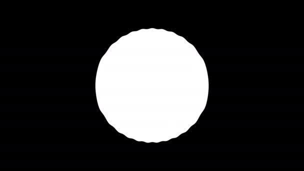 Wellen um den Rand der Kreis-Maske Kreisförmige raue Kanten — Stockvideo