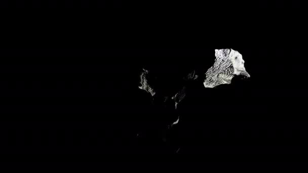 Rolling Rock Asteroid Scan Geometrie — Stock video