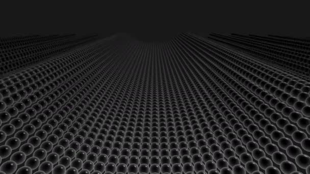 Rippling Undulating Fabric Sheet of Grey Molecules Nano Particles Carbon — Stok Video