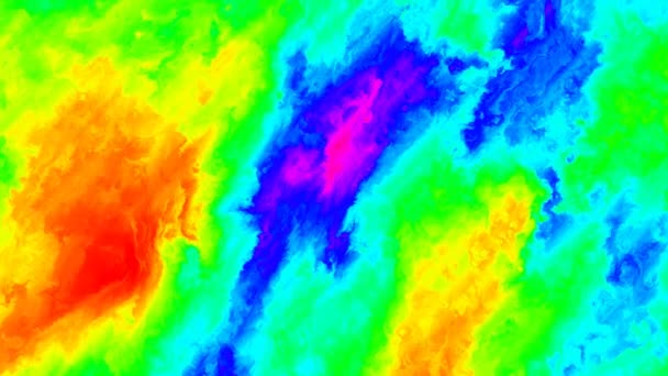 Burning Heatmap Pogoda Streszczenie Gorące regiony Światło podczerwone — Wideo stockowe