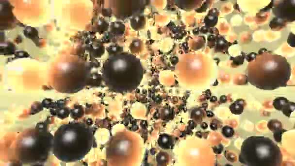 Honey Brown Balls Globules Scen — Stockvideo