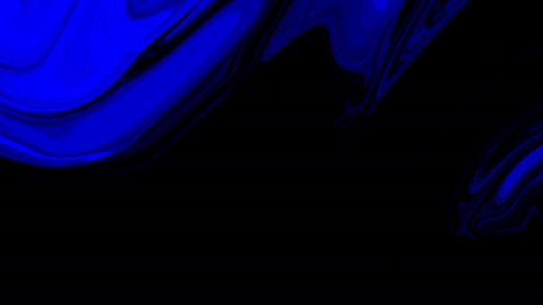 М'яка фарба Потоки синього прохолодного темряви Край — стокове відео