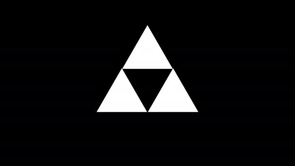 Triangles Interesting Triforce Triangular Morph Mask — Stock Video