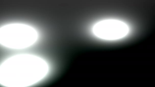 Quatro grandes luzes brilhantes Globules fluindo em torno do quadro — Vídeo de Stock