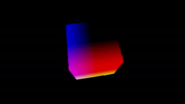 Tumbling Rgb boîte de cube chromatique — Video