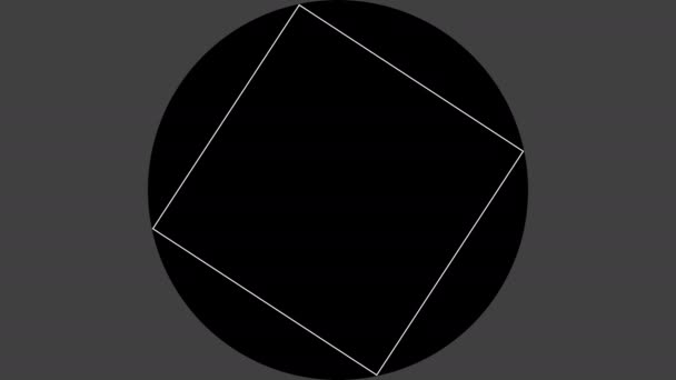 円マスク内の正方形 — ストック動画
