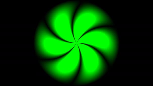 Animación verde irlandesa de trébol de seis hojas — Vídeo de stock