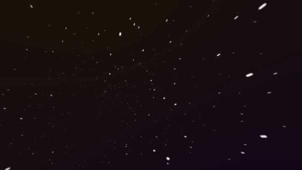 Falling Through Space Stars or Dust Passing Viewer with Easing — стоковое видео