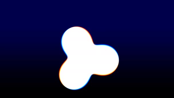 Tři trojice rotujících kuliček s pohyblivými barevnými měkkými hranami — Stock video