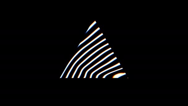 Cool 80s Zebra Pattern Flow Over Triangle — Stock Video