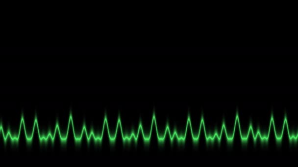 Нижня рамка Гострий трикутник Хвиля Зелена смужка сканування Рухома лінія — стокове відео