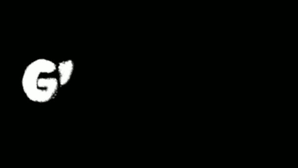 グレイシャーテキストスプレー効果落書きキットマスクコレクション — ストック動画