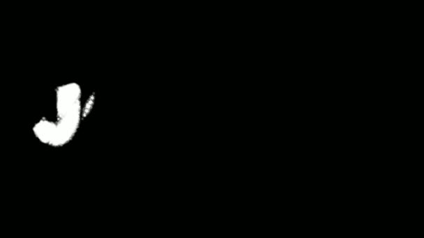 ジョギングテキストスプレー効果落書きキットマスクコレクション — ストック動画