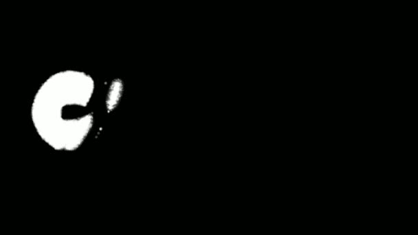 Коллекция Граффити Маски Эффектом Раскрашивания Стульев — стоковое видео